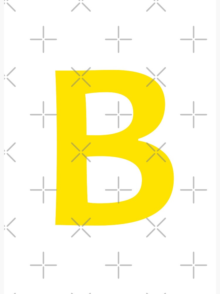 The Letter B In Yellow