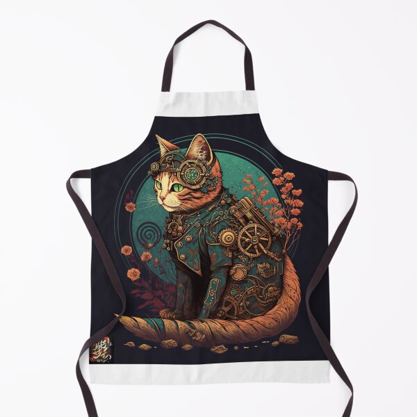 Item preview, Ukiyo-E Steam Punk Midnight Warrior Meow designed and sold by JCatDesign.