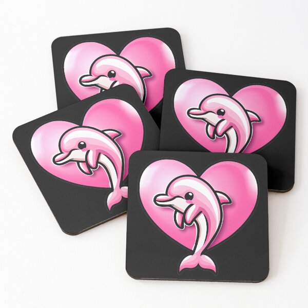 Item preview, Cute Pink Dolphin Heart Valentines Day designed and sold by SaintMari.