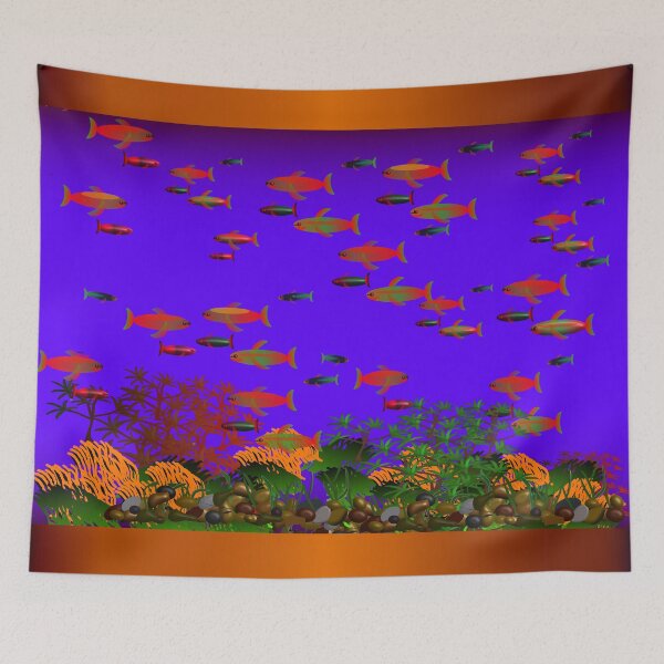 Item preview, Aesthetic Neon Aquarium designed and sold by RGSMOOTHFINGER.