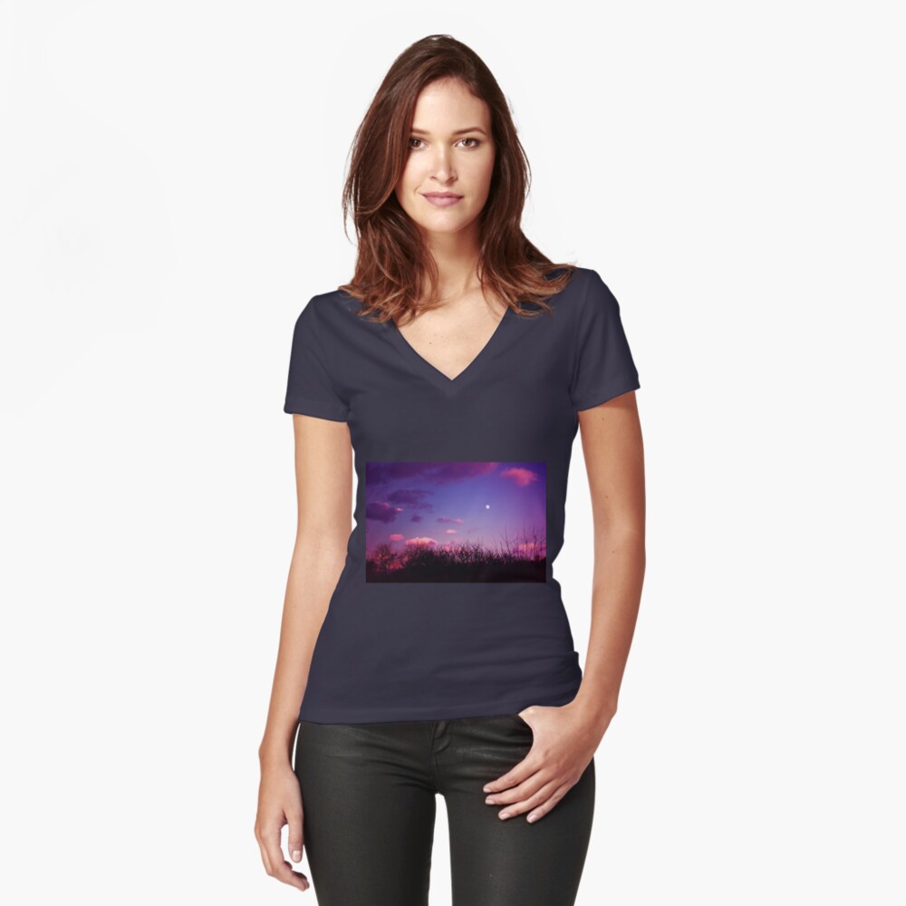 Item preview, Fitted V-Neck T-Shirt designed and sold by Mallorn.