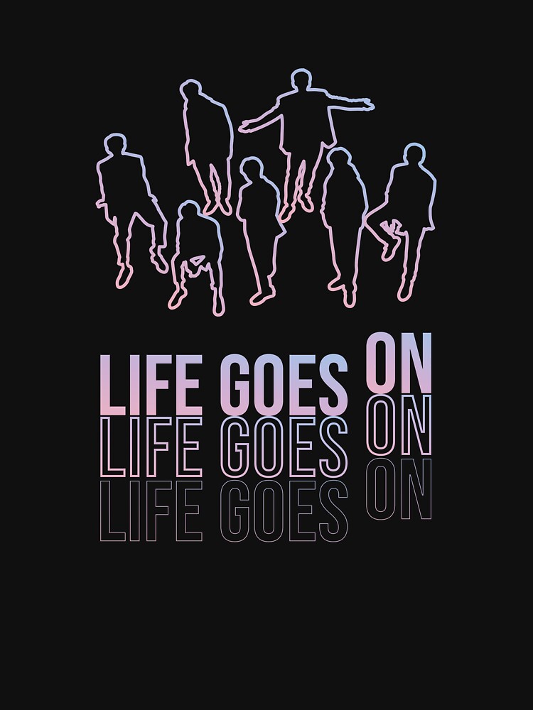T-shirt essentiel for Sale avec l'œuvre « BTS Life Goes On Line Art Fanmade  BTS Merch Accessoires » de l'artiste Kpop Access