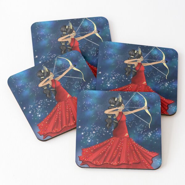 Item preview, Sagittarius Female Goddess - The Archer Fashion Illustration  designed and sold by SMillustrations.