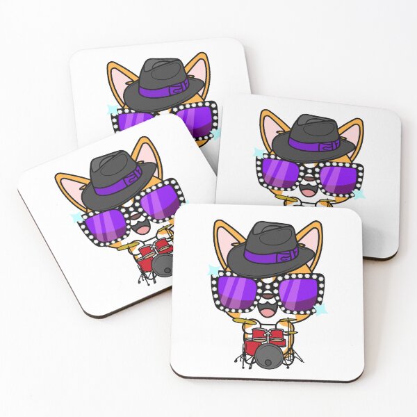 Item preview, Rock and roll Corgi playing drums designed and sold by Pet Station.