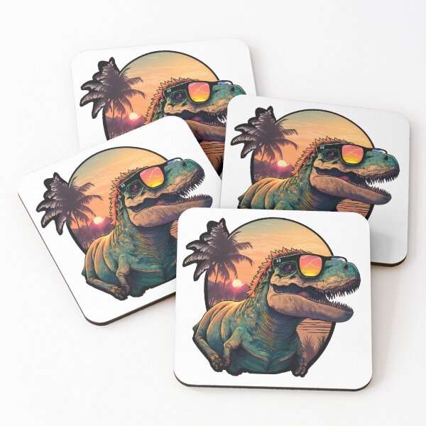 Item preview, Sunset T-Rex | Vintage T-Rex | Summer T-Rex | Beach T-Rex designed and sold by CosmicLoots.