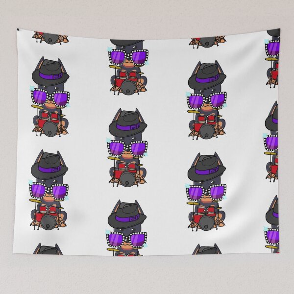 Item preview, Rock and roll Guard Dog playing drums designed and sold by Pet Station.