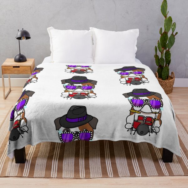 Item preview, Rock and roll English Bulldog playing drums designed and sold by Pet Station.