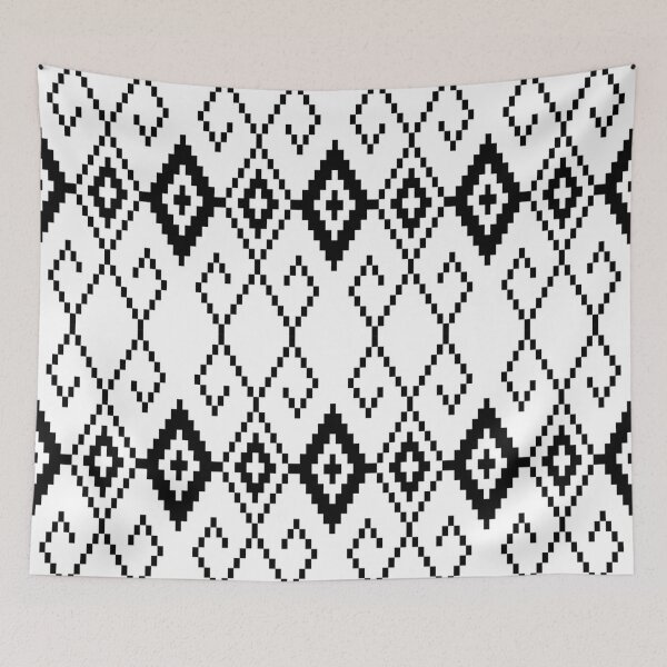 Item preview, White and black tribal patterns designs  designed and sold by Naimatshop.