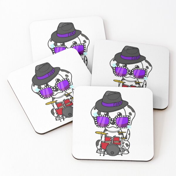 Item preview, Rock and roll Dalmatian playing drums designed and sold by Pet Station.
