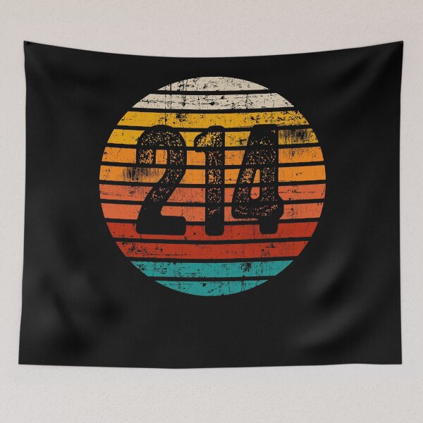 Item preview, Distressed Vintage Sunset 214 Area Code designed and sold by Gold Wings Tees.