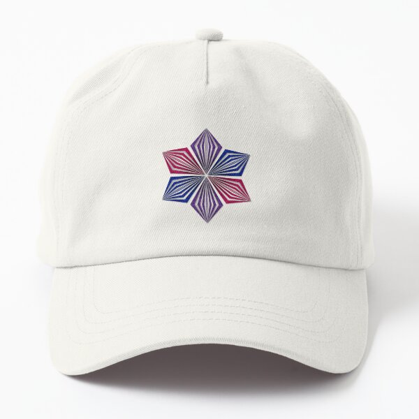 Aperçu de l'œuvre Drapeau de la fierté bisexuelle, étoile géométrique colorée créée et vendue par LiveLoudGraphic.