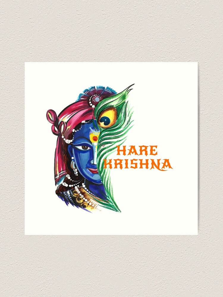 Wall Poster radhaipa chant hare krishna Wall Poster Print on Art