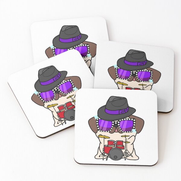 Item preview, Rock and roll Pug playing drums designed and sold by Pet Station.