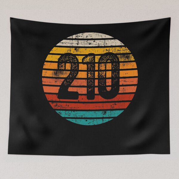 Item preview, Distressed Vintage Sunset 210 Area Code designed and sold by Gold Wings Tees.