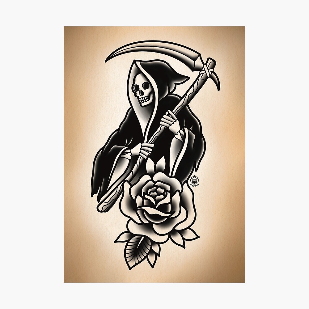 Skull Tribal Tattoo Stock Illustration - Download Image Now - Grim Reaper,  Black And White, Dark - iStock