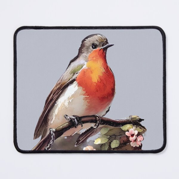 Item preview, Watercolor robin bird portrait, robin portrait, bird portrait, watercolor portrait, robin red breast designed and sold by Artsareus.