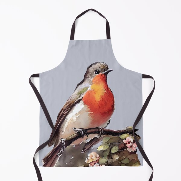 Item preview, Watercolor robin bird portrait, robin portrait, bird portrait, watercolor portrait, robin red breast designed and sold by Artsareus.