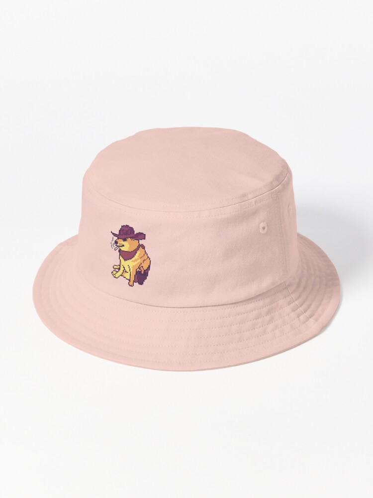 Cheems Doge Cowboy Pixel Art Bucket Hat for Sale by Kaito Designs