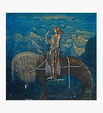 En riddare red fram 1915 John Bauer Photographic Print