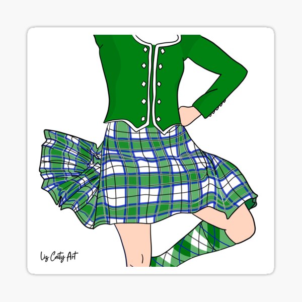 Item preview, Highland Dancer Green McKellar Tartan designed and sold by LizCaityArt.