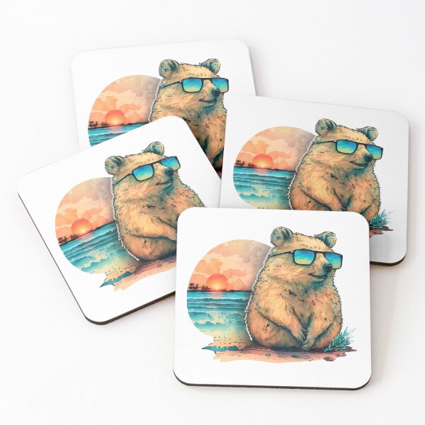 Item preview, Sunset Quokka | Vintage Quokka | Summer Quokka | Beach Quokka  designed and sold by CosmicLoots.