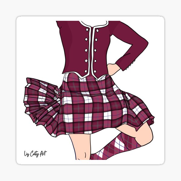 Item preview, Highland Dancer Wine Red Sutherland Tartan designed and sold by LizCaityArt.