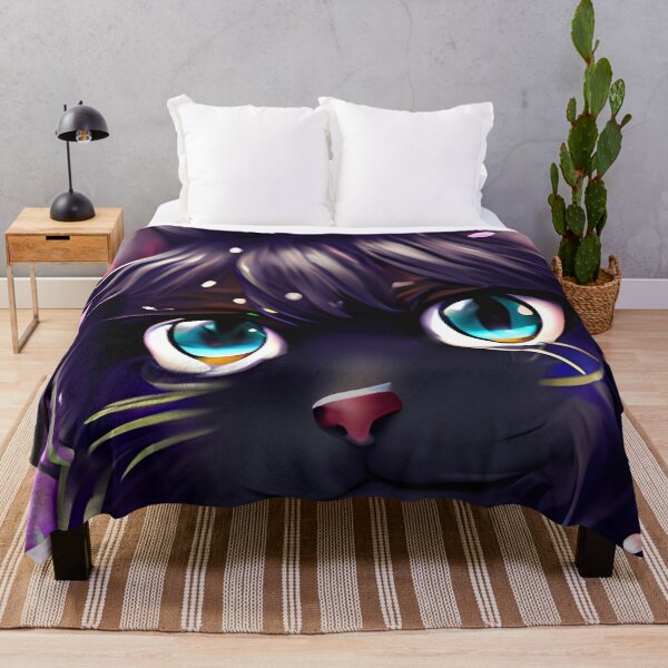 Item preview, Anime Black Cat With Blue Eyes designed and sold by withdiamonds.