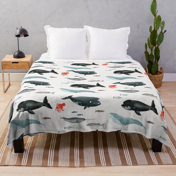 Item preview, Pattern with whales and fishes / underwater world designed and sold by Corinna Arauner.