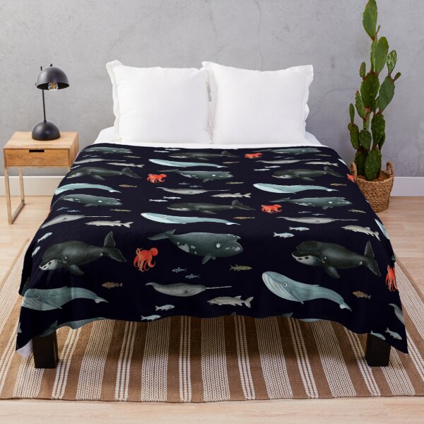 Item preview, Pattern with whales and fishes / underwater world designed and sold by Corinna Arauner.