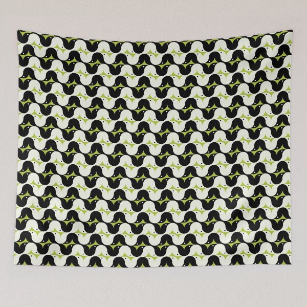 Item preview, Geometric Pattern: Quarter Circle Raven: Keylime designed and sold by Red Wolf.
