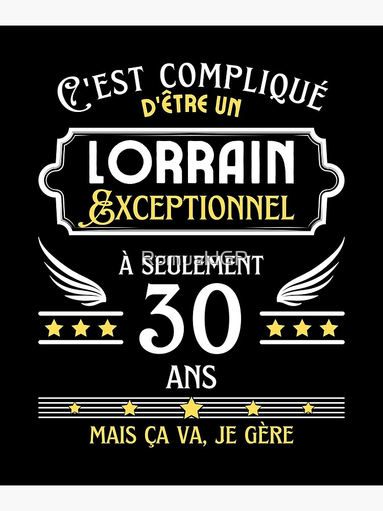 Impression photo avec l'œuvre « cadeau Homme Lorrain Anniversaire