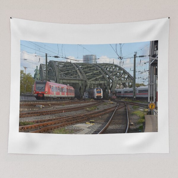 Item preview, Trains on the Hohenzollern Bridge, Cologne, Germany designed and sold by Random Railways.