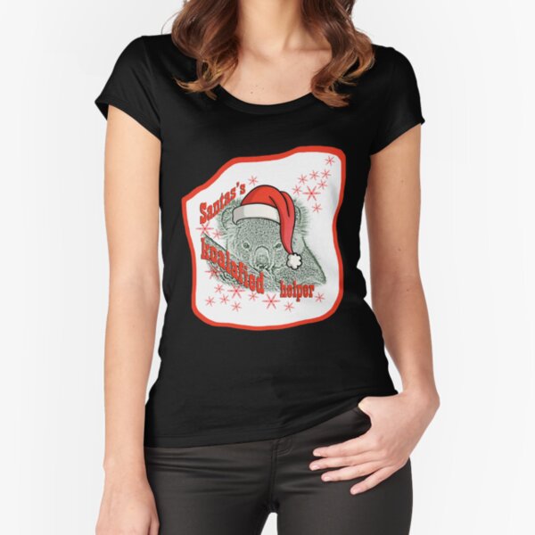 Santa's koalafied helper Fitted Scoop T-Shirt