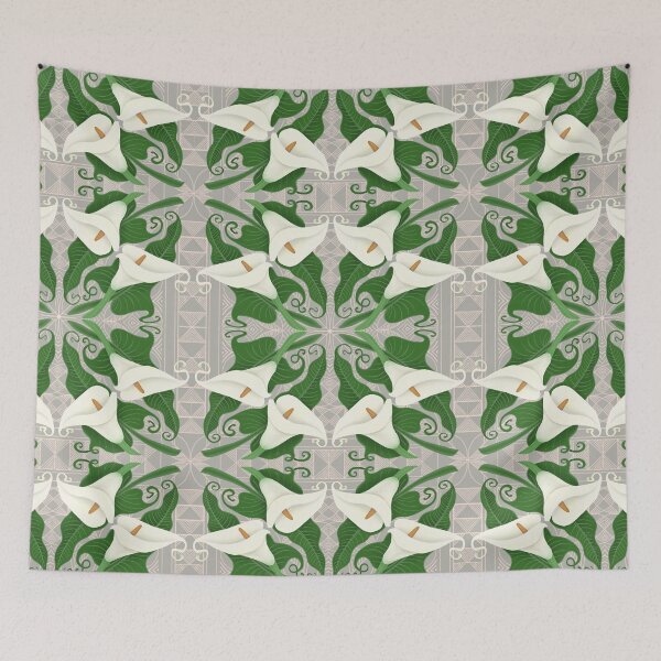 Item preview, Arum lilies - grey designed and sold by AprilAppleArt.