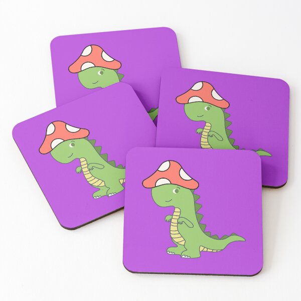 Item preview, simple red and white mushroom hat dinosaur designed and sold by HarithHilali.