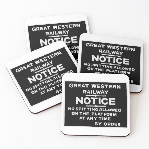 Item preview, Great Western Railway No Spitting vintage sign designed and sold by Random Railways.
