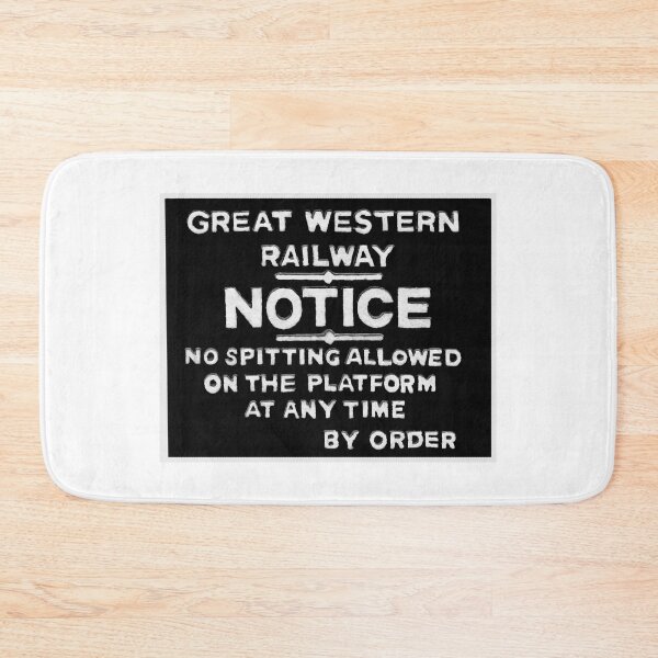 Item preview, Great Western Railway No Spitting vintage sign designed and sold by Random Railways.