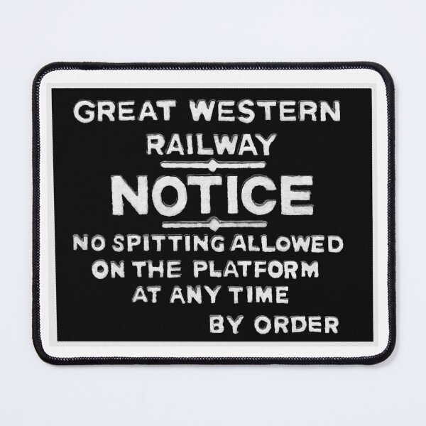 Item preview, Great Western Railway No Spitting vintage sign designed and sold by Random Railways.