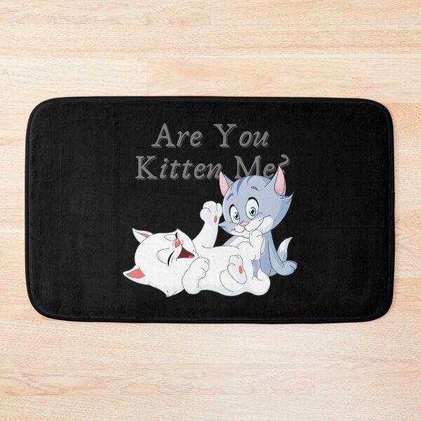 Item preview, Are You Kitten Me? Cute Kittens White And Blue Cat designed and sold by adembulut.