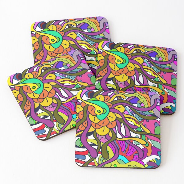 Item preview, Slug Shape Color Combination Doodle Pattern designed and sold by DJava-ArtO.