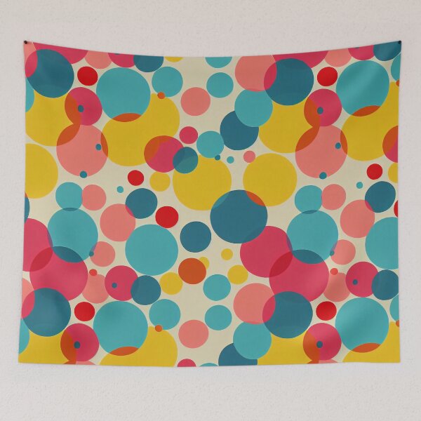 Item preview, happy dots in yellow red and blue designed and sold by bngc.