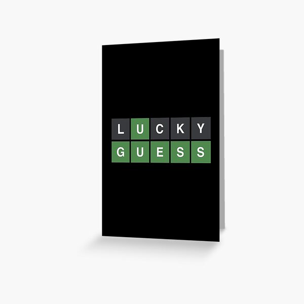 Vista previa del artículo con la obra «Wordle Lucky Guess. Funny Wordle Grid Word Game», diseñado y vendido por nookworker.