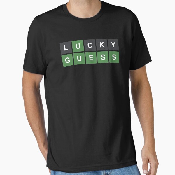 Vista previa del artículo con la obra «Wordle Lucky Guess. Funny Wordle Grid Word Game», diseñado y vendido por nookworker.