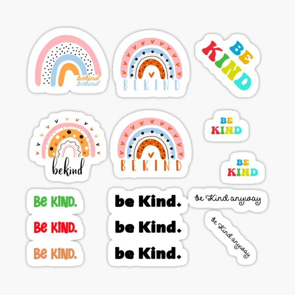 Item preview, bekind colorful sheet sticker designed and sold by hadirsaid91.