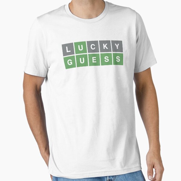 Vista previa del artículo con la obra «Wordle Lucky Guess. Funny Wordle Grid Word Game», diseñado y vendido por nookworker.