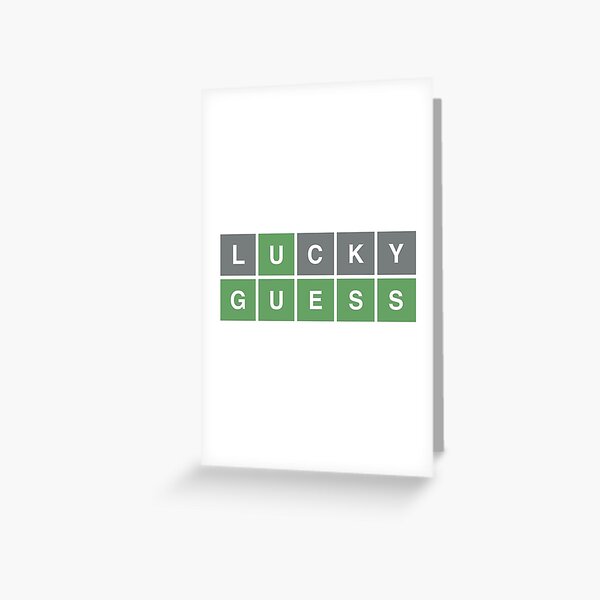 Vista previa del artículo con la obra «Wordle Lucky Guess. Funny Wordle Grid Word Game», diseñado y vendido por nookworker.