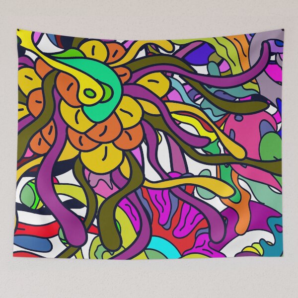 Item preview, Slug Shape Color Combination Doodle Pattern designed and sold by DJava-ArtO.