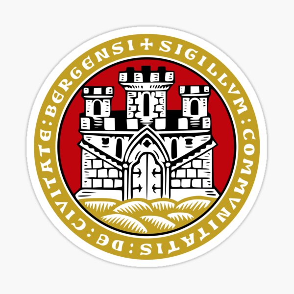 Bergen Coat of Arms, Norway Sticker