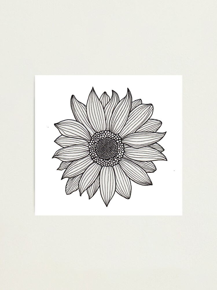 Society6◆タペストリー◆Black and White decolorization sunf Sunflower Zentangle