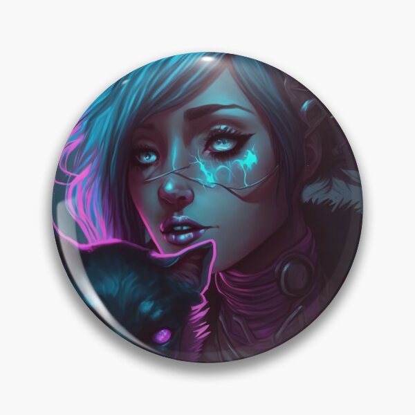 Item preview, Black dog and cyberpunk girl designed and sold by ARTeez⭐️⭐️⭐️⭐️⭐️.